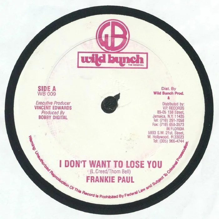 Frankie PAUL — I Don't Want To Lose You