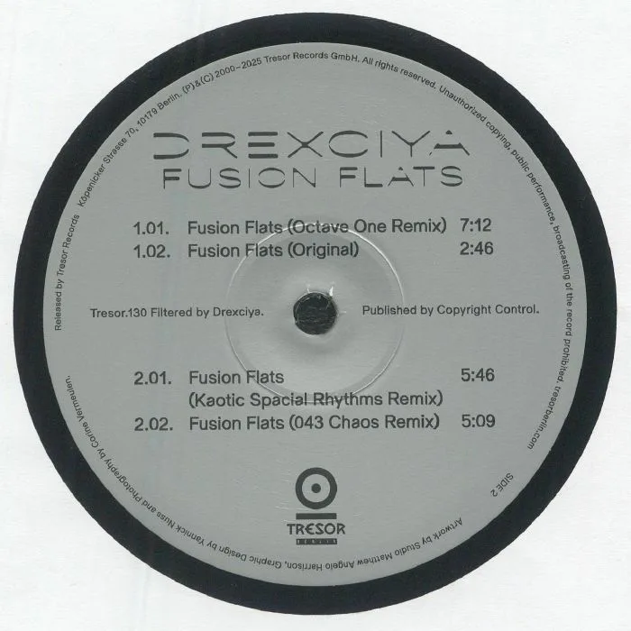Обратная сторона обложки — DREXCIYA — Fusion Flats (reissue)