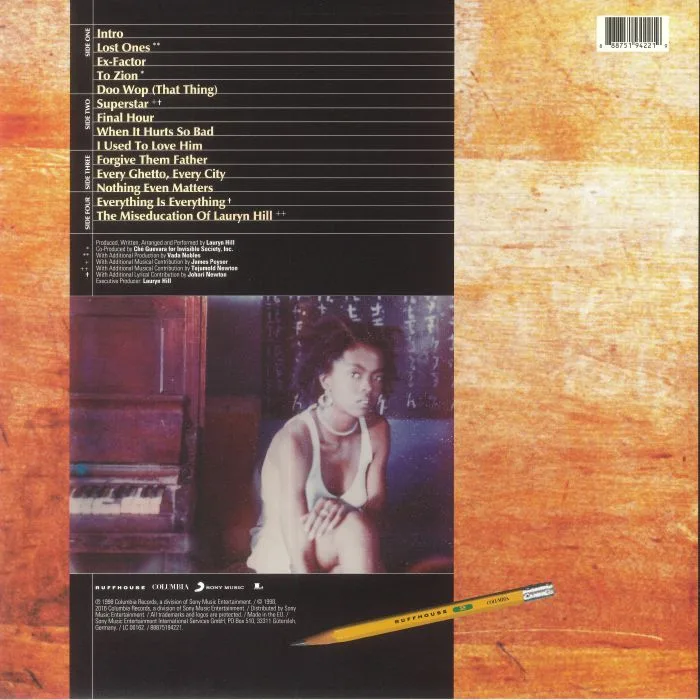Back cover — Lauryn HILL — The Miseducation Of Lauryn Hill (reissue)