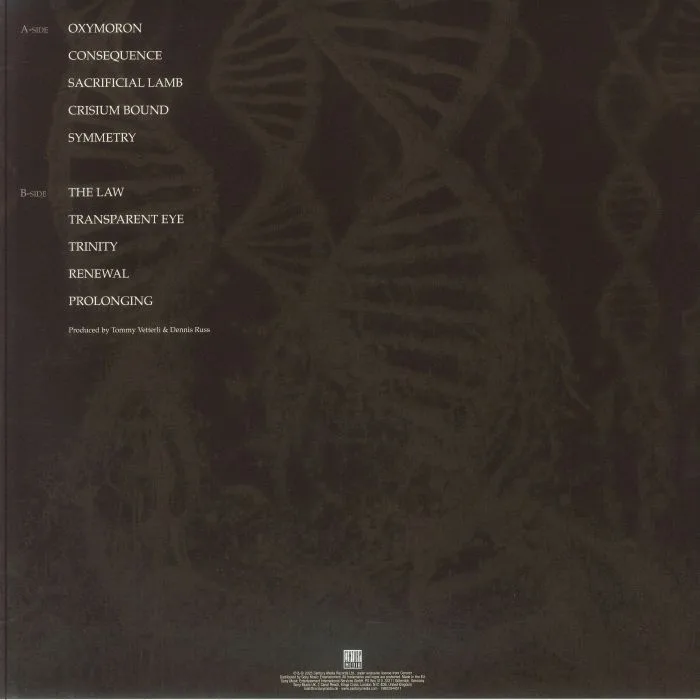 Back cover — CORONER — Dissonance Theory