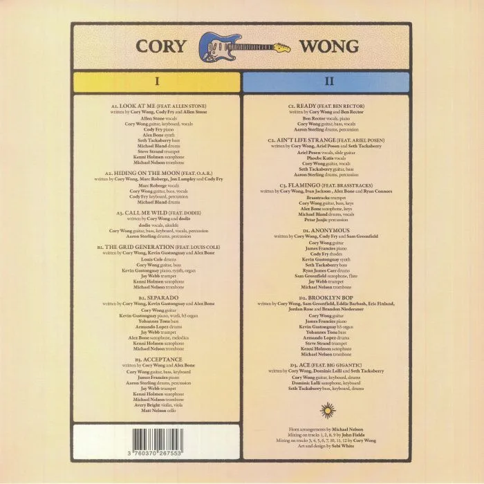 Back cover — Cory WONG — The Lucky One