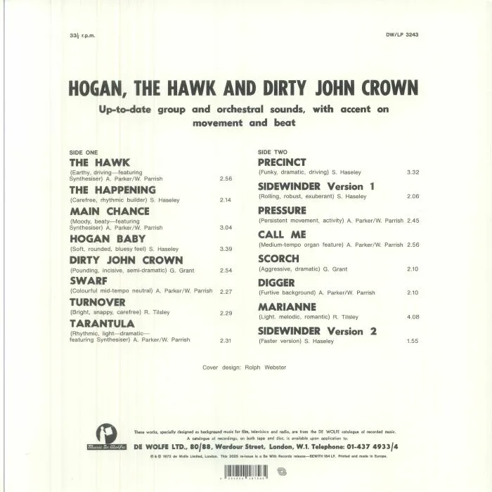 Обратная сторона обложки — VARIOUS — Hogan The Hawk & Dirty John Crown (reissue)