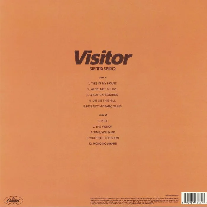 Back cover — Sienna SPIRO — Visitor