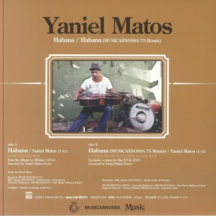 Обратная сторона обложки — Yaniel MATOS — Habana