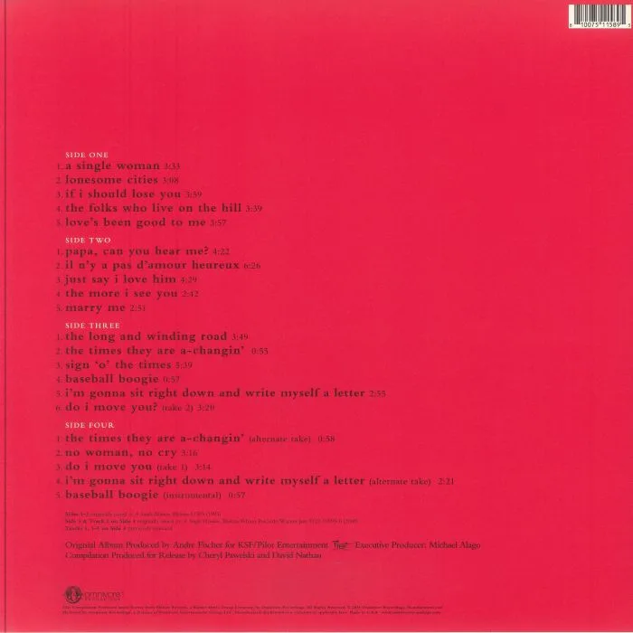 Обратная сторона обложки — Nina SIMONE — A Single Woman: The Complete Elektra Recordings (remastered)