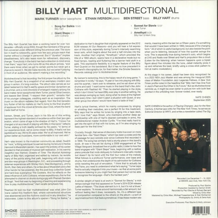 Back cover — Billy HART — Multidirectional