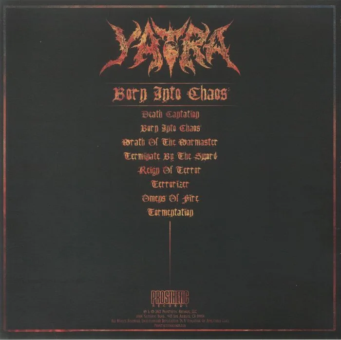 Back cover — YATRA — Born Into Chaos