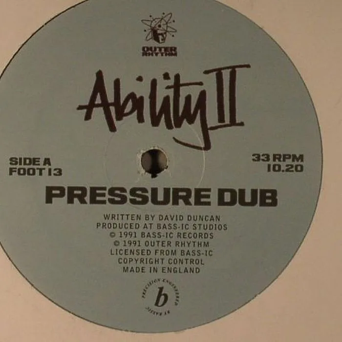 Лицевая сторона обложки — ABILITY II — Pressure Dub
