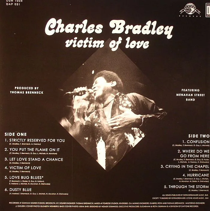 Обратная сторона обложки — Charles BRADLEY — Victim Of Love