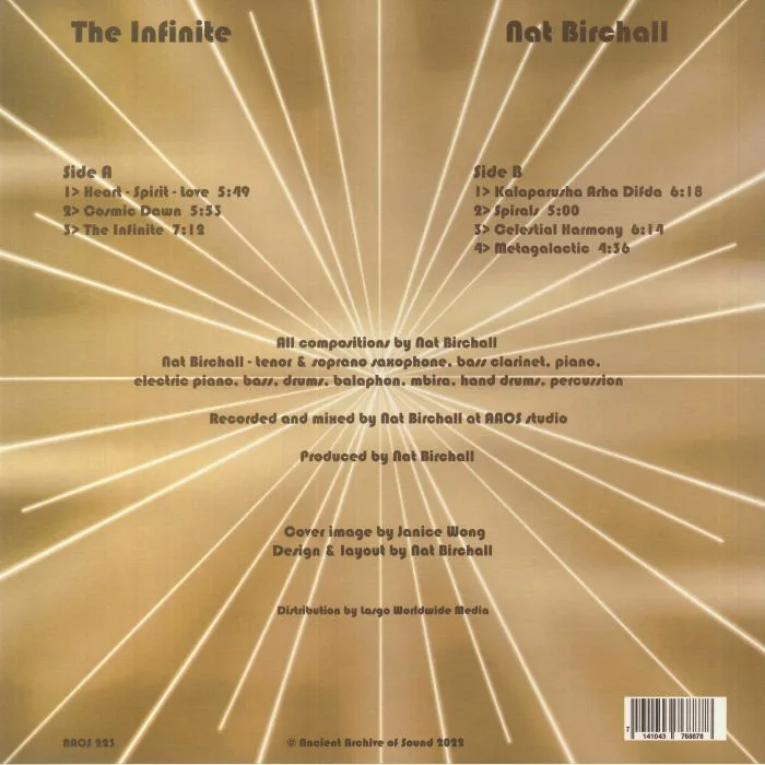 Back cover — Nat BIRCHALL — The Infinite