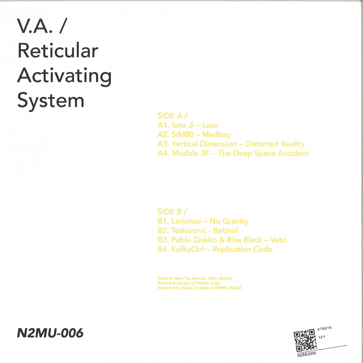Back cover — Various — RETICULAR ACTIVATING SYSTEM LP