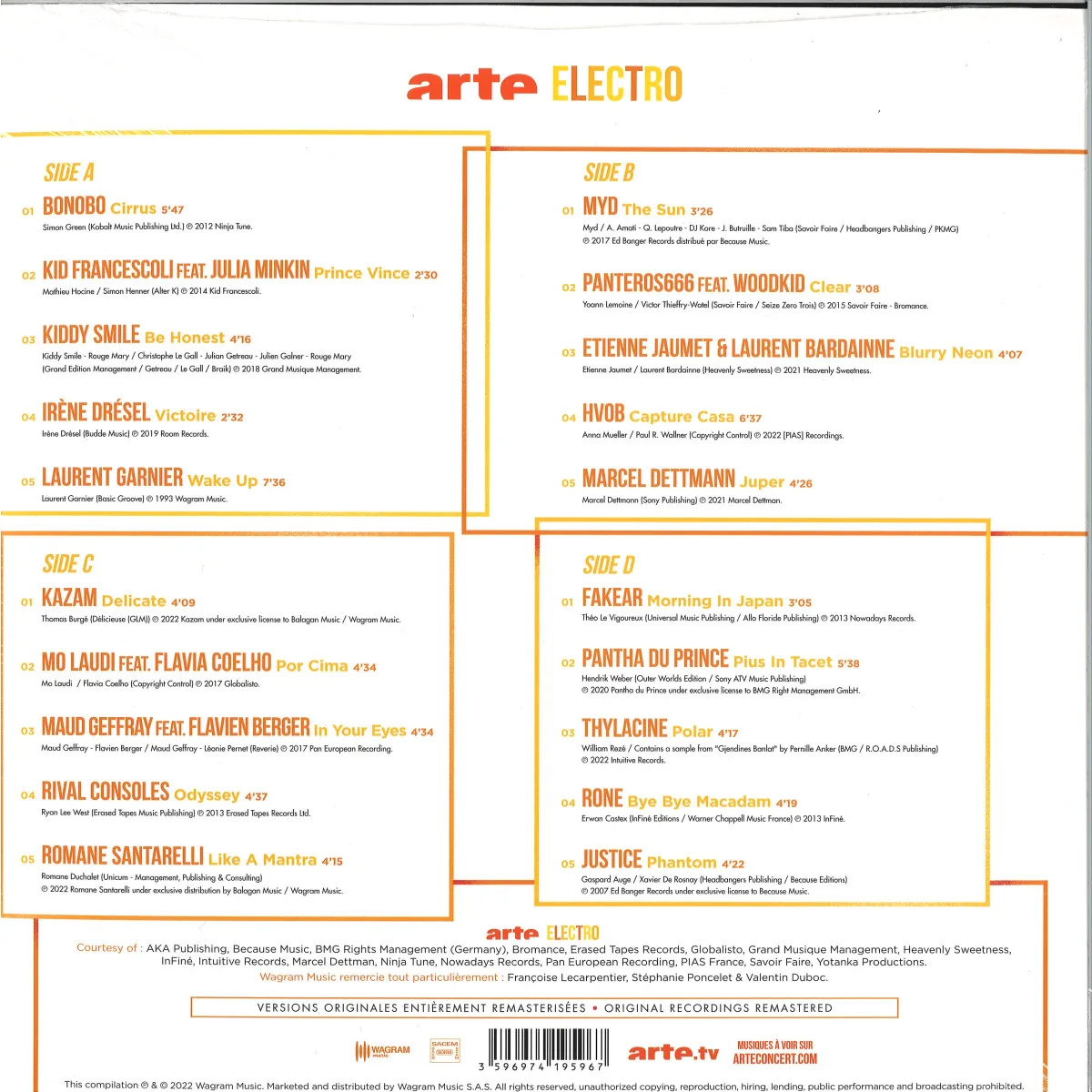 Back cover — Various — ARTE ELECTRO LP (2x12")