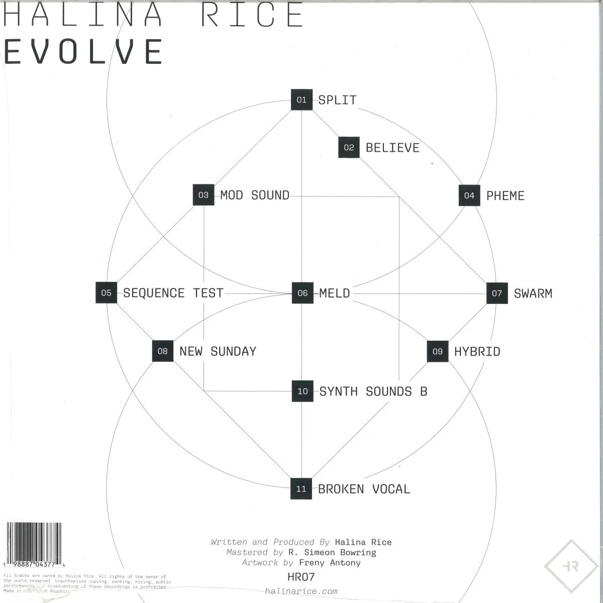 Обратная сторона обложки — Halina Rice — EVOLVE