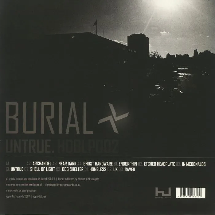 Back cover — BURIAL — Untrue