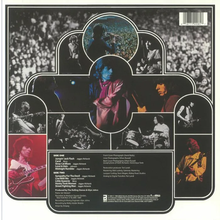 Back cover — The ROLLING STONES — Get Yer Ya Ya's Out!