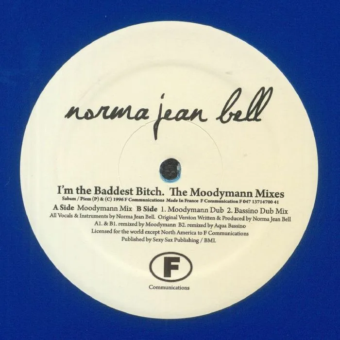 Лицевая сторона обложки — Norma Jean BELL — I'm The Baddest Bitch: The Moodymann Mixes (reissue)