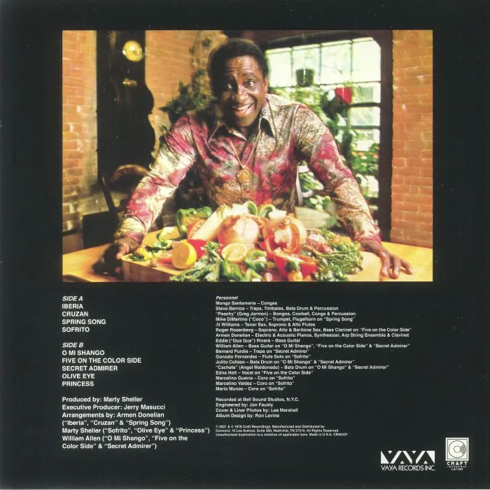 Обратная сторона обложки — Mongo SANTAMARIA — Sofrito (reissue)