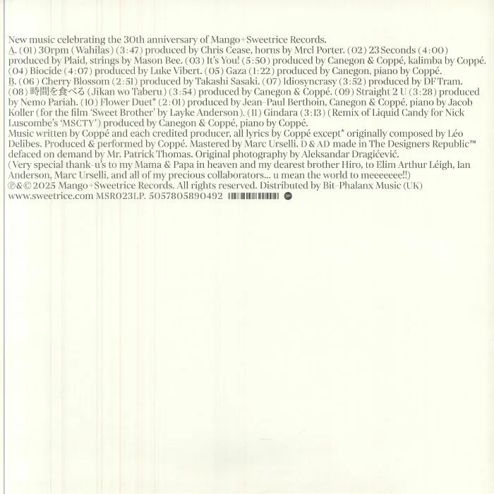 Back cover — COPPE — 30rpm I Wish I Had A Brain