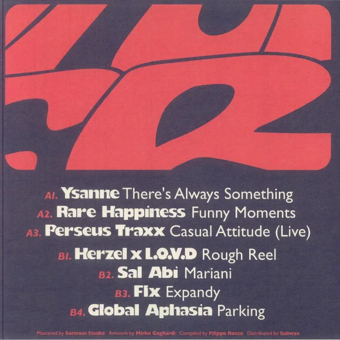 Back cover — YSANNE / RARE HAPPINESS / PERSEUS TRAXX / HERZEL / LOVD / SAL ABI / FLX / GLOBAL APHASIA — Kulture Galerie Vol 4