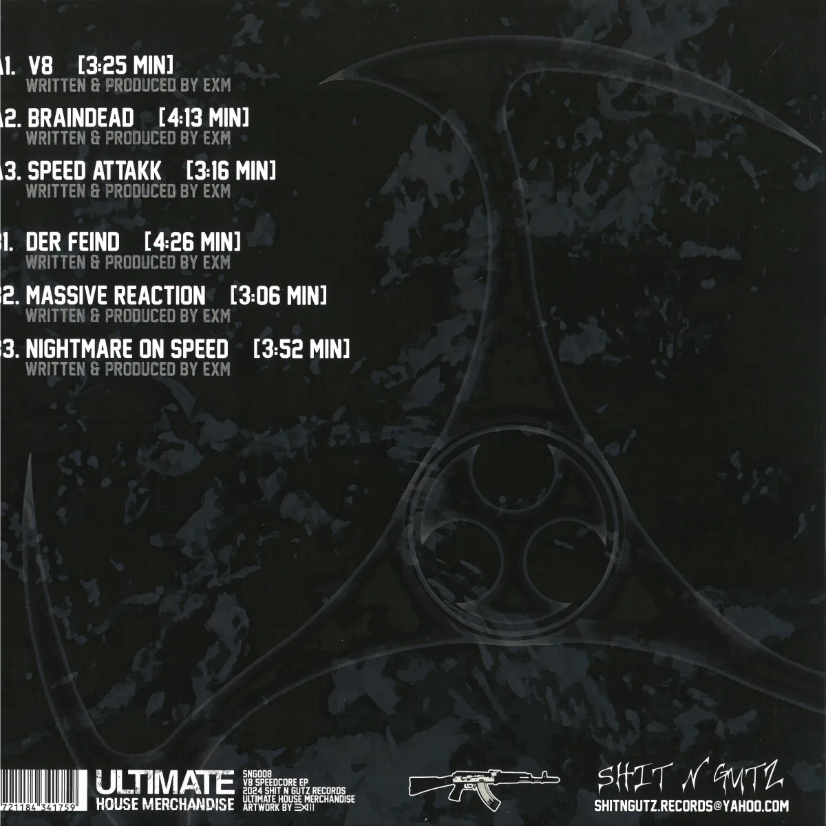 Back cover — V8 — Speedcore EP