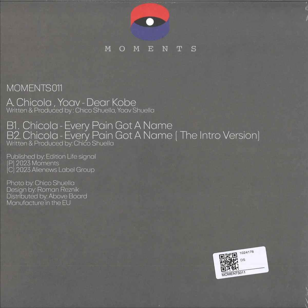 Back cover — Chicola — Dear Kobe / Every Pain Got A Name