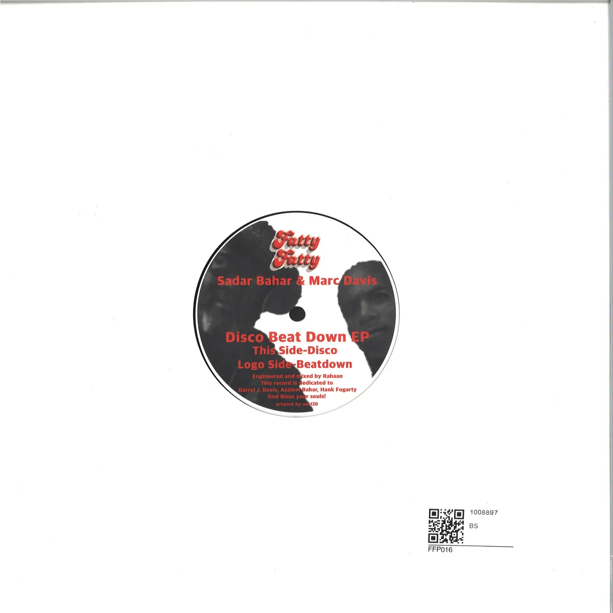 Back cover — Sadar Bahar&Marc Davis — DISCO BEAT DOWN EP