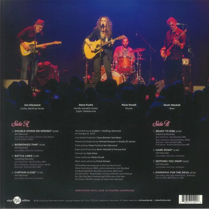 Back cover — Dana FUCHS — Dana Fuchs Live In Denmark