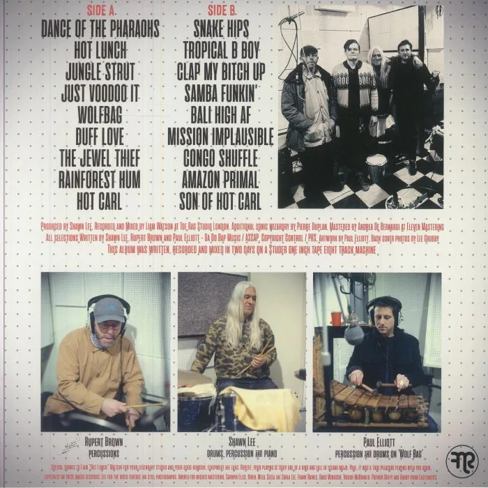 Back cover — SHAWN LEE'S TOE RAG ORCHESTRA — Percussion Discussion