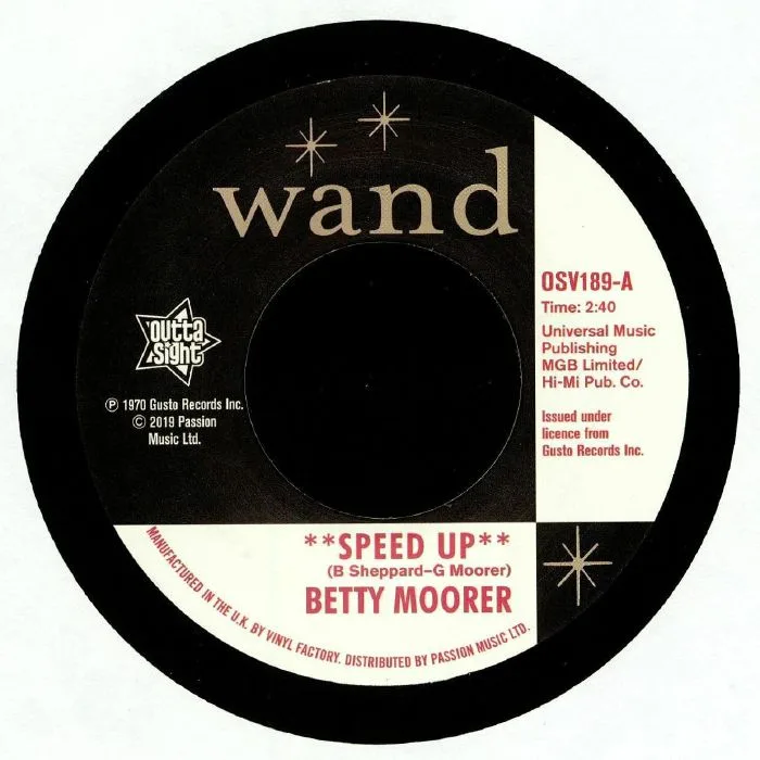 Лицевая сторона обложки — Betty MOORER — Speed Up