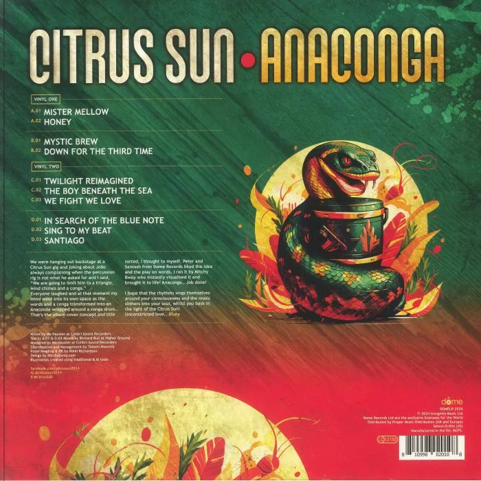Обратная сторона обложки — CITRUS SUN — Anaconga