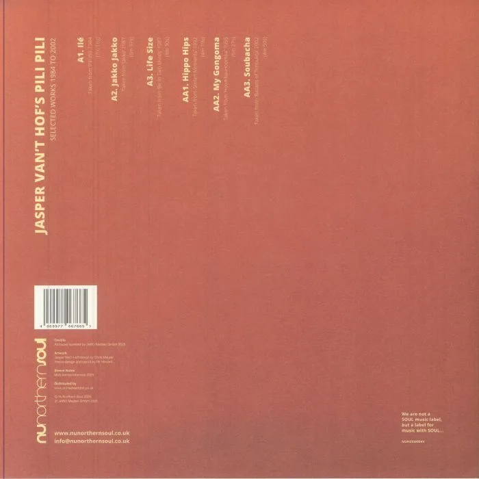 Обратная сторона обложки — JASPER VAN'T HOF'S PILI PILI — Selected Works 1984 To 2002