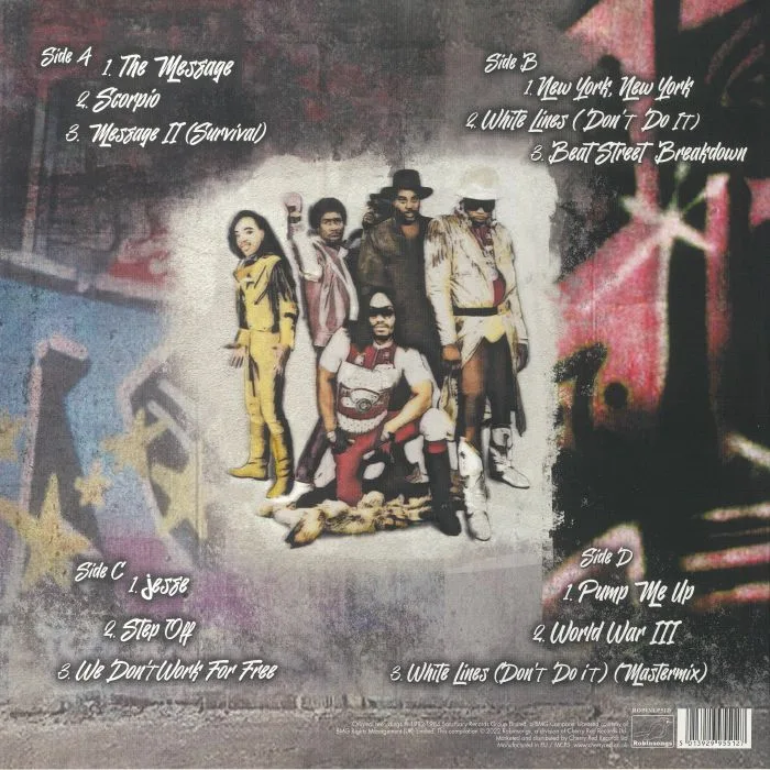 Back cover — GRANDMASTER FLASH / MELLE MEL / THE FURIOUS FIVE — Sugar Hill Adventures: The Collection