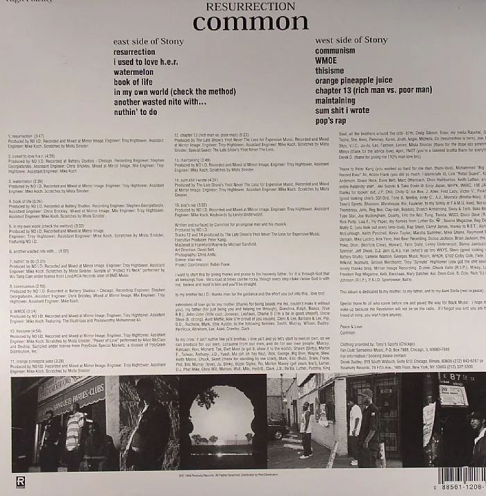 Back cover — COMMON — Resurrection