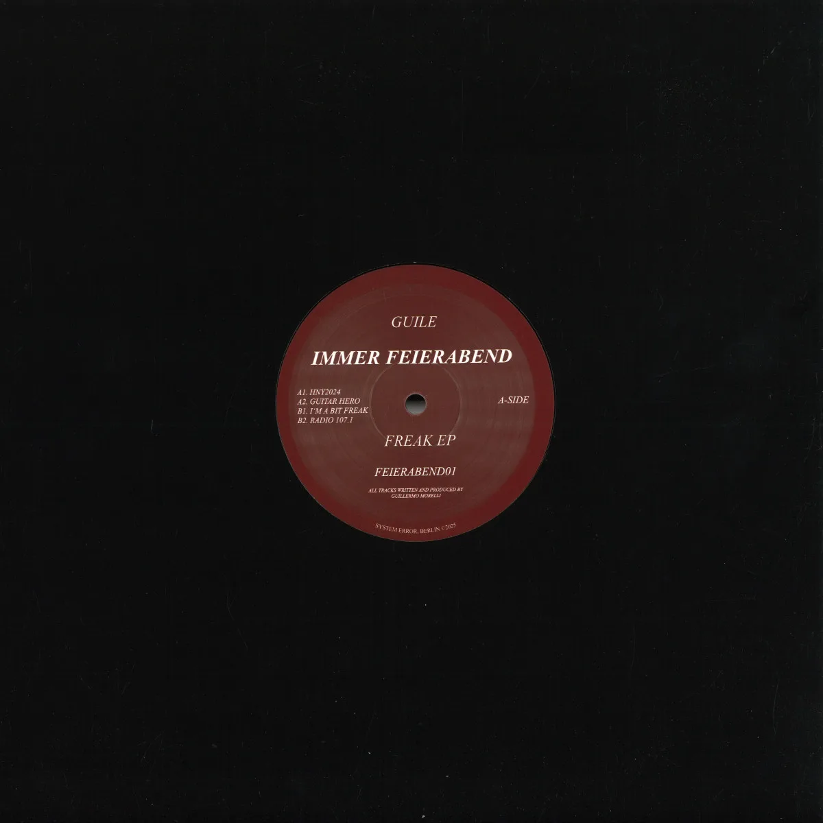 Back cover — Guile — Freak EP