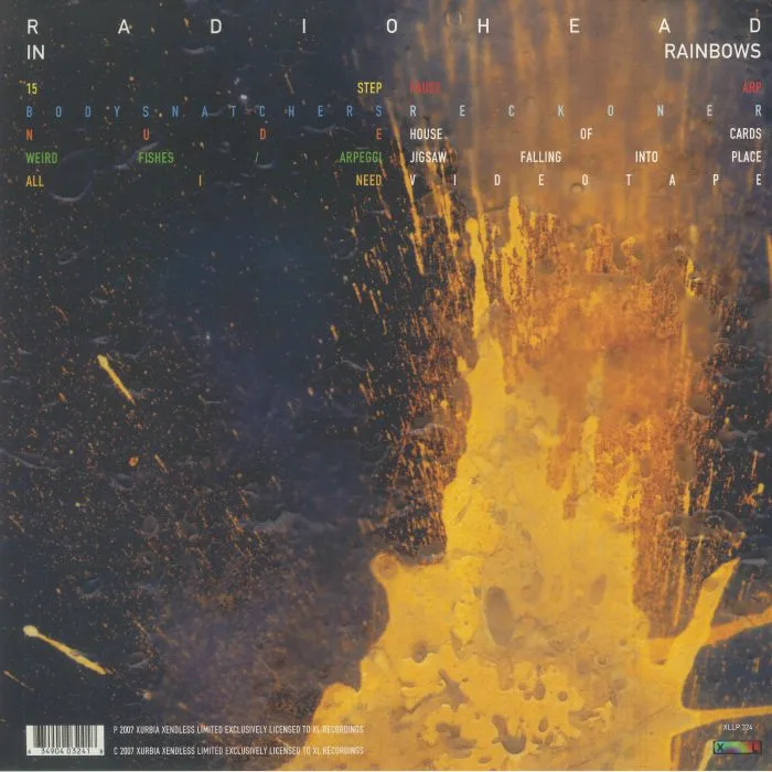 Обратная сторона обложки — RADIOHEAD — In Rainbows