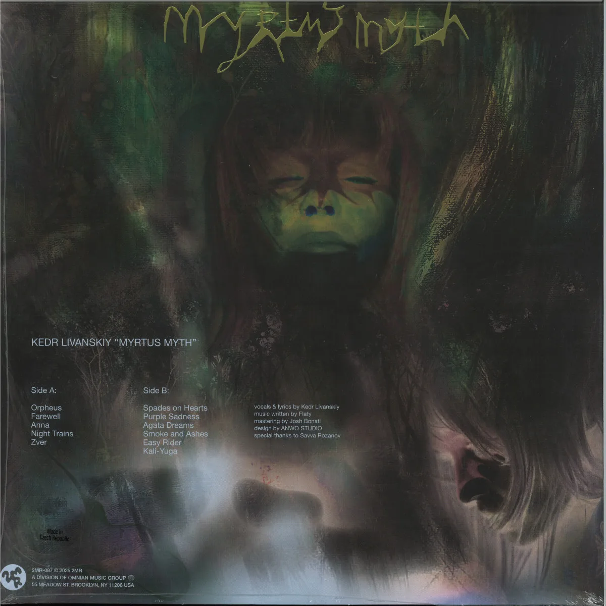 Обратная сторона обложки — Kedr Livanskiy — MYRTUS MYTH