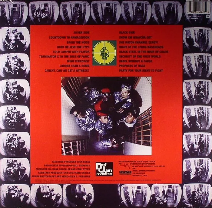Back cover — PUBLIC ENEMY — It Takes A Nation Of Millions To Hold Us Back