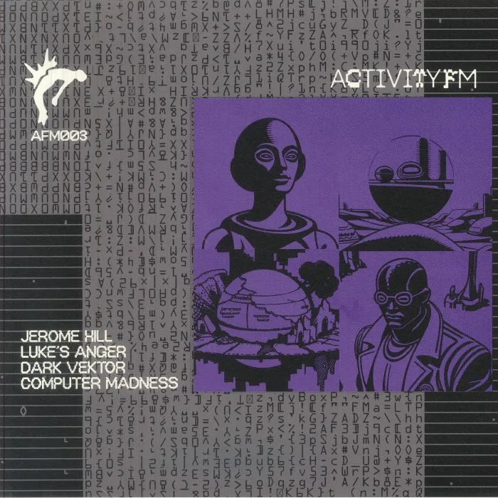 Лицевая сторона обложки — Jerome HILL / LUKES ANGER / DARK VEKTOR / COMPUTER MADNESS — AFM 003