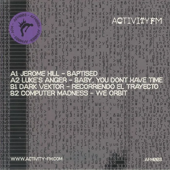 Обратная сторона обложки — Jerome HILL / LUKES ANGER / DARK VEKTOR / COMPUTER MADNESS — AFM 003