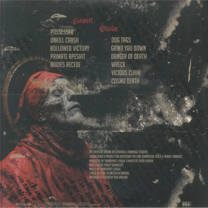 Back cover — TRANSPORT LEAGUE — We Are Satans People (Record Store Day Black Friday RSD 2024)