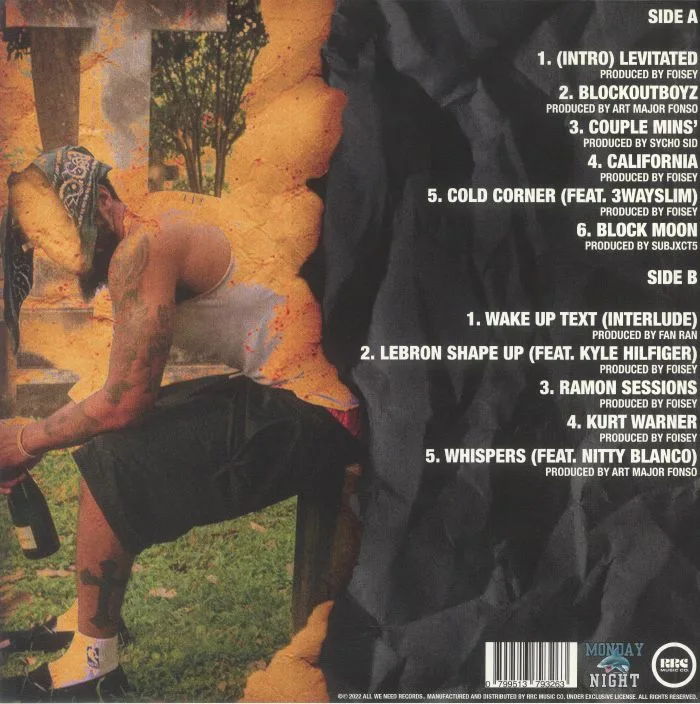 Back cover — MONDAY NIGHT — I'm Mad Hol'on