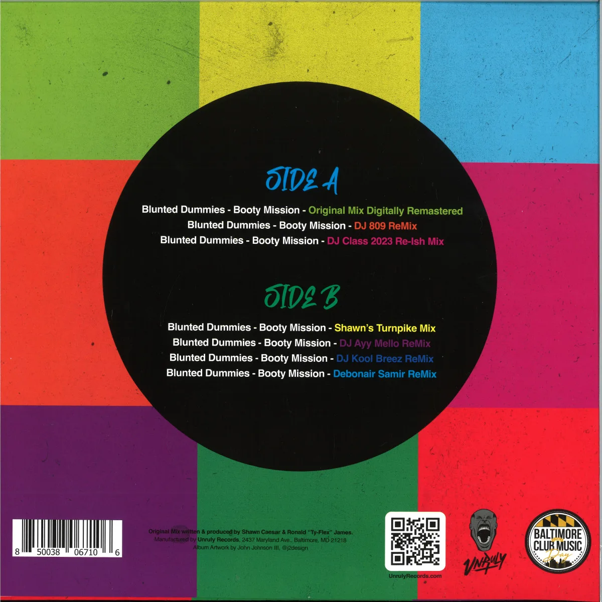 Back cover — Blunted Dummies — Booty Mission