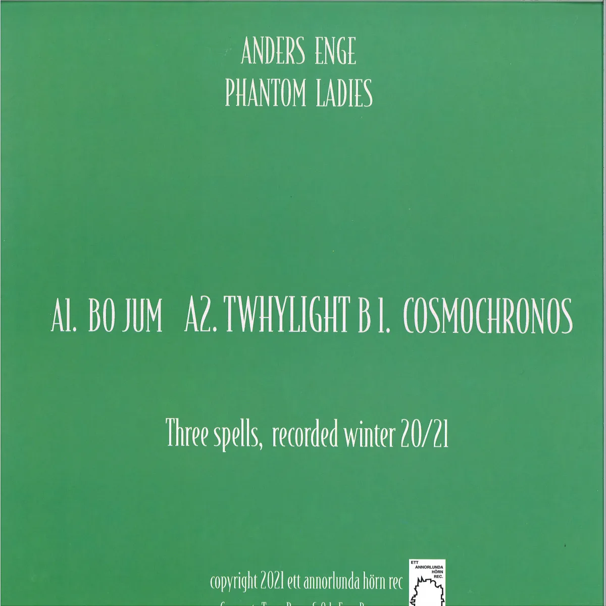 Обратная сторона обложки — Anders Enge — PHANTOM LADIES EP
