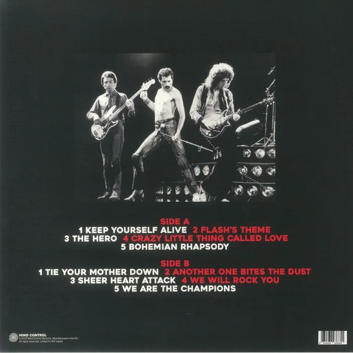 Back cover — QUEEN — Live At Estadio Jose Amalfitani Buenos Aires 28th February 1981: FM Broadcast