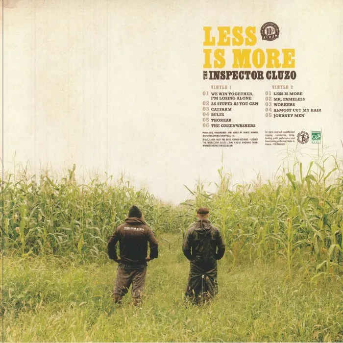 Back cover — The INSPECTOR CLUZO — Less Is More