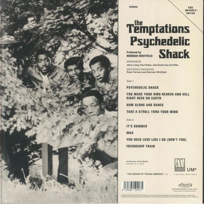 Back cover — The TEMPTATIONS — Psychedelic Shack (reissue)
