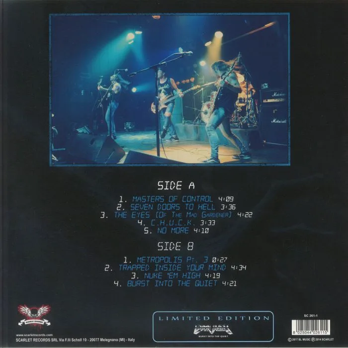 Back cover — GAME OVER — Burst Into The Quiet