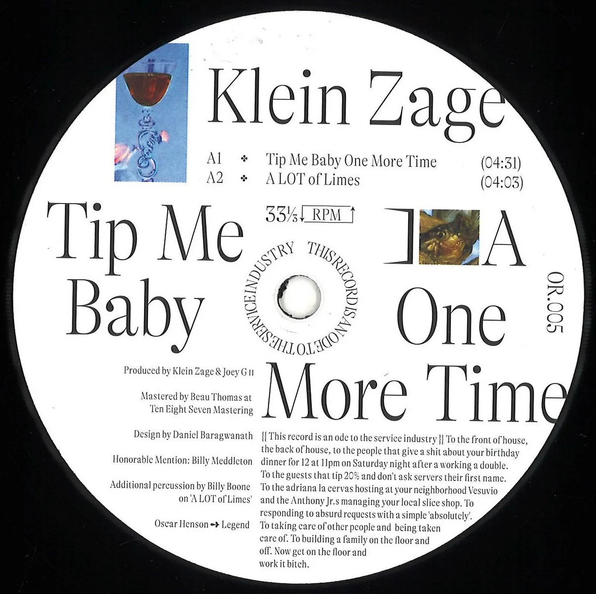 Klein Zage — Tip Me Baby One More Time