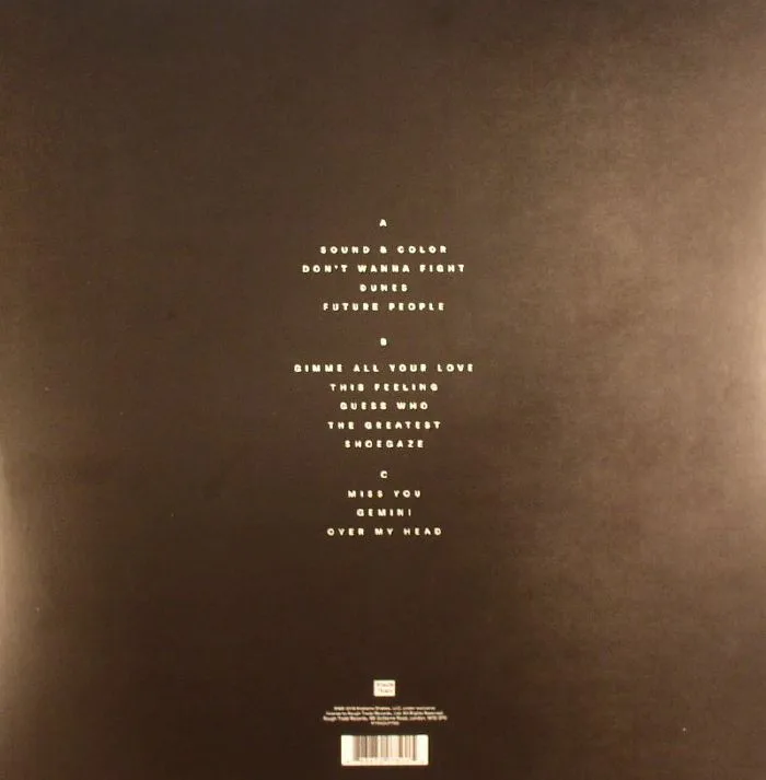 Back cover — ALABAMA SHAKES — Sound & Color