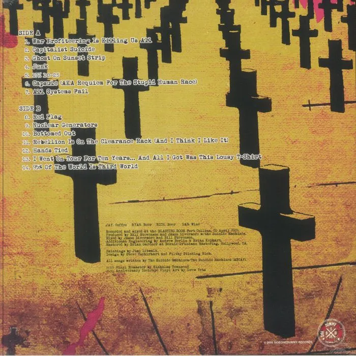 Back cover — The SUICIDE MACHINES — War Profiteering Is Killing Us All (20th Anniversary Edition) (remastered)